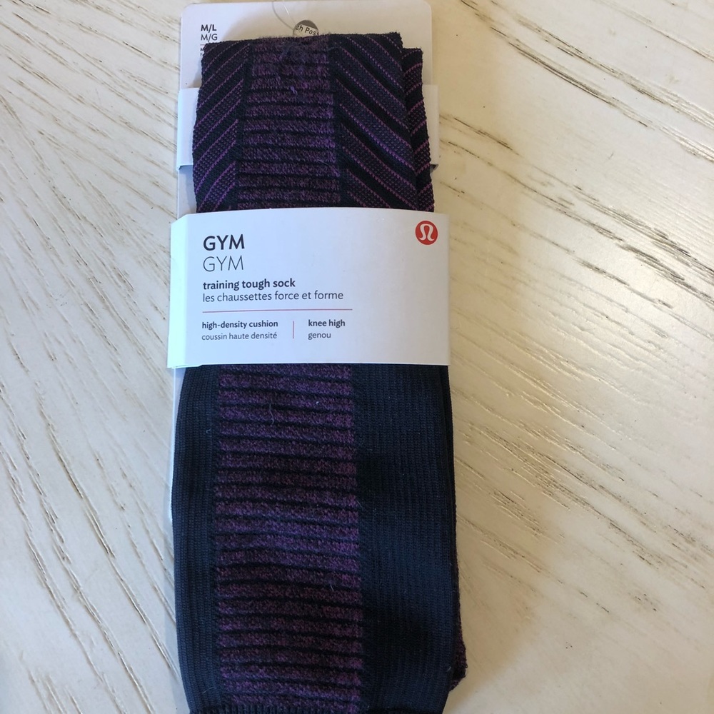 NWT LULULEMON 2 Pair Gym Training Tough Sock M/L.